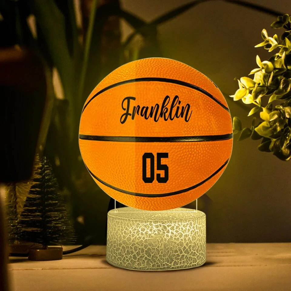 Basketball Led Light - Custom Name and Number - Basketball Gift - Image 4