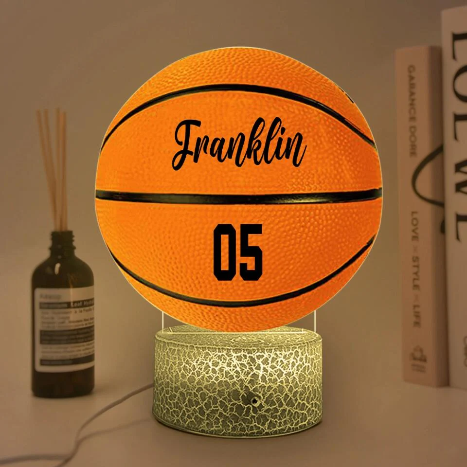 Basketball Led Light - Custom Name and Number - Basketball Gift - Image 5