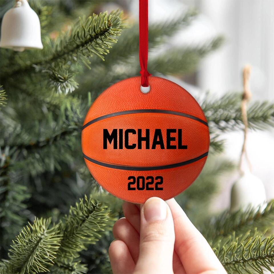 Basketball Lover Upload Photo - Personalized Ceramic Ornament - Image 4