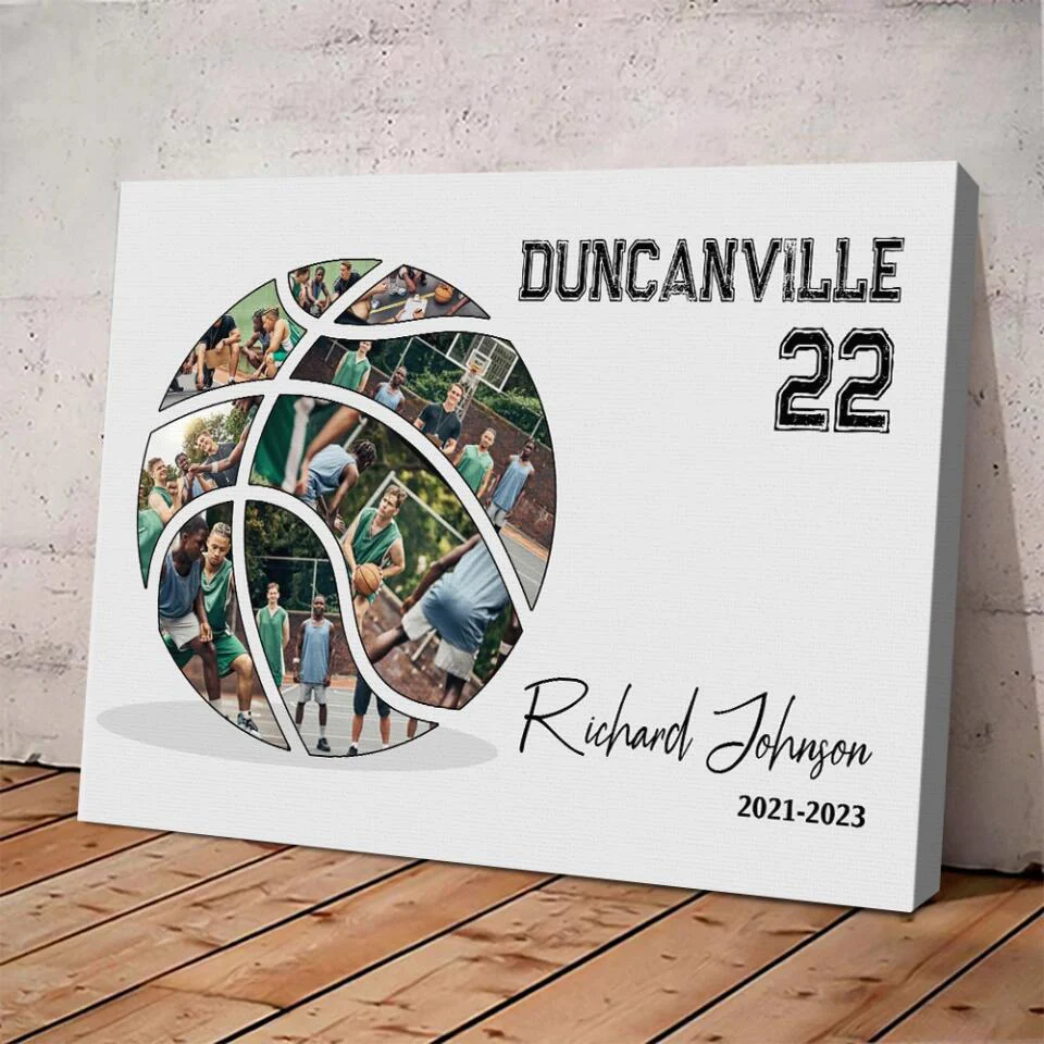 Basketball Photo Collage - Custom Canvas Poster - Gift For Basketball Coach Basketball Lovers - Image 6