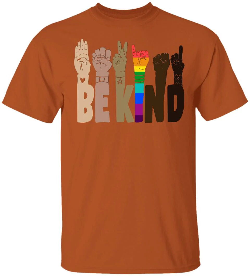Be Kind Rainbow Sign Language Shirt LGBT Pride Gifts - Image 16
