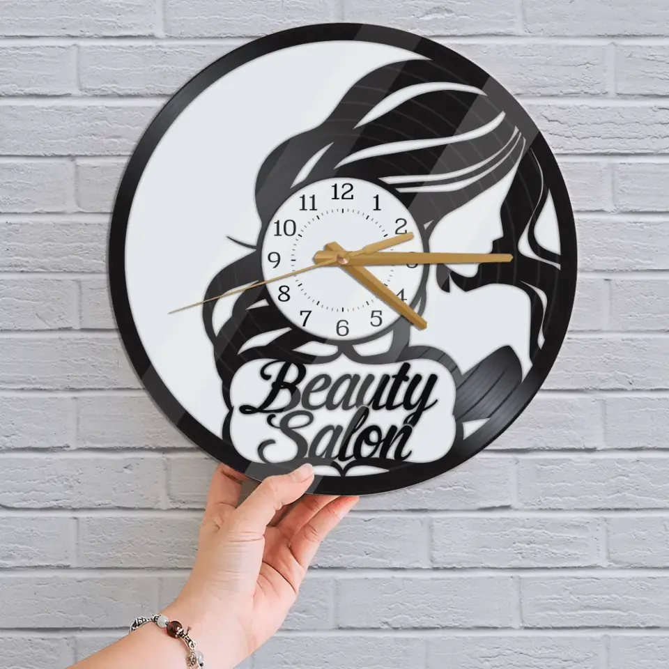 Beauty Salon - Special Wall Clock - Best Gift For Hairdressers For Hairstylists For Him/Her - Hair Salon Decor - 306IHPNPWC652 - Image 2