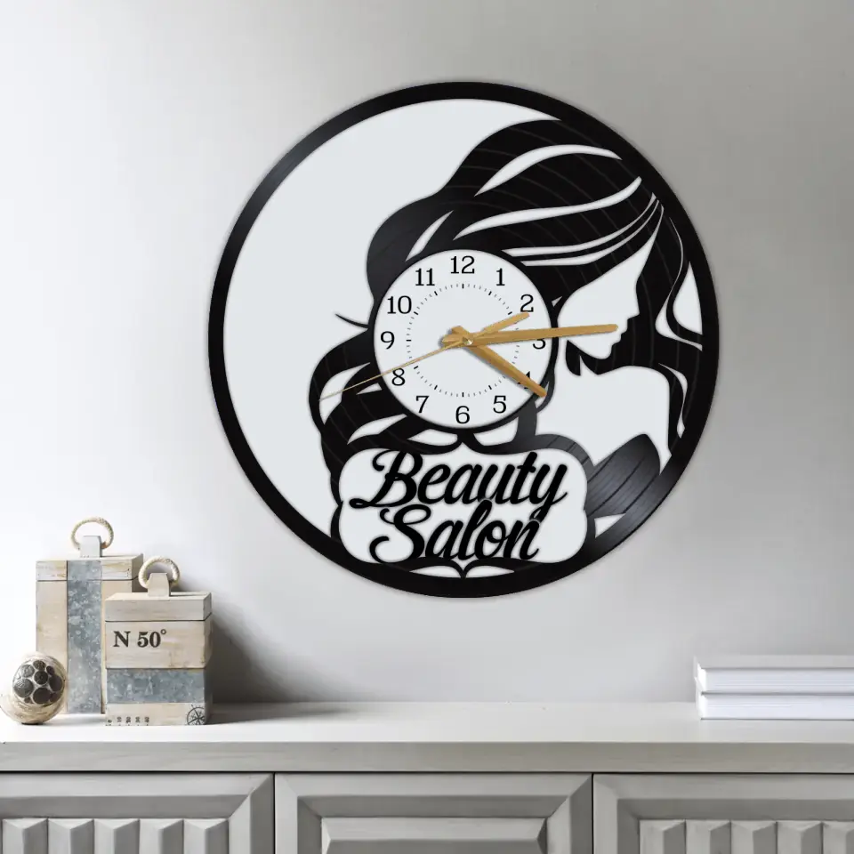 Beauty Salon - Special Wall Clock - Best Gift For Hairdressers For Hairstylists For Him/Her - Hair Salon Decor - 306IHPNPWC652 - Image 4