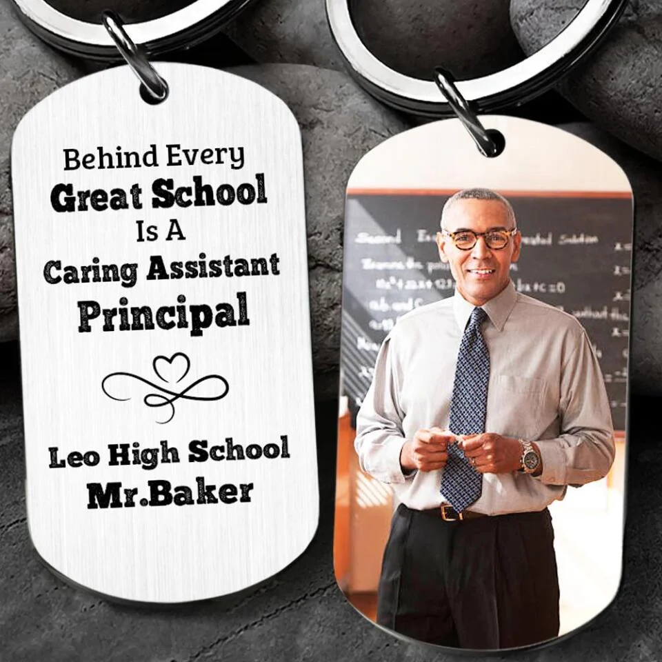 Behind Every Great School is a Caring Assistant Principal - Personalized Keychain - Image 5