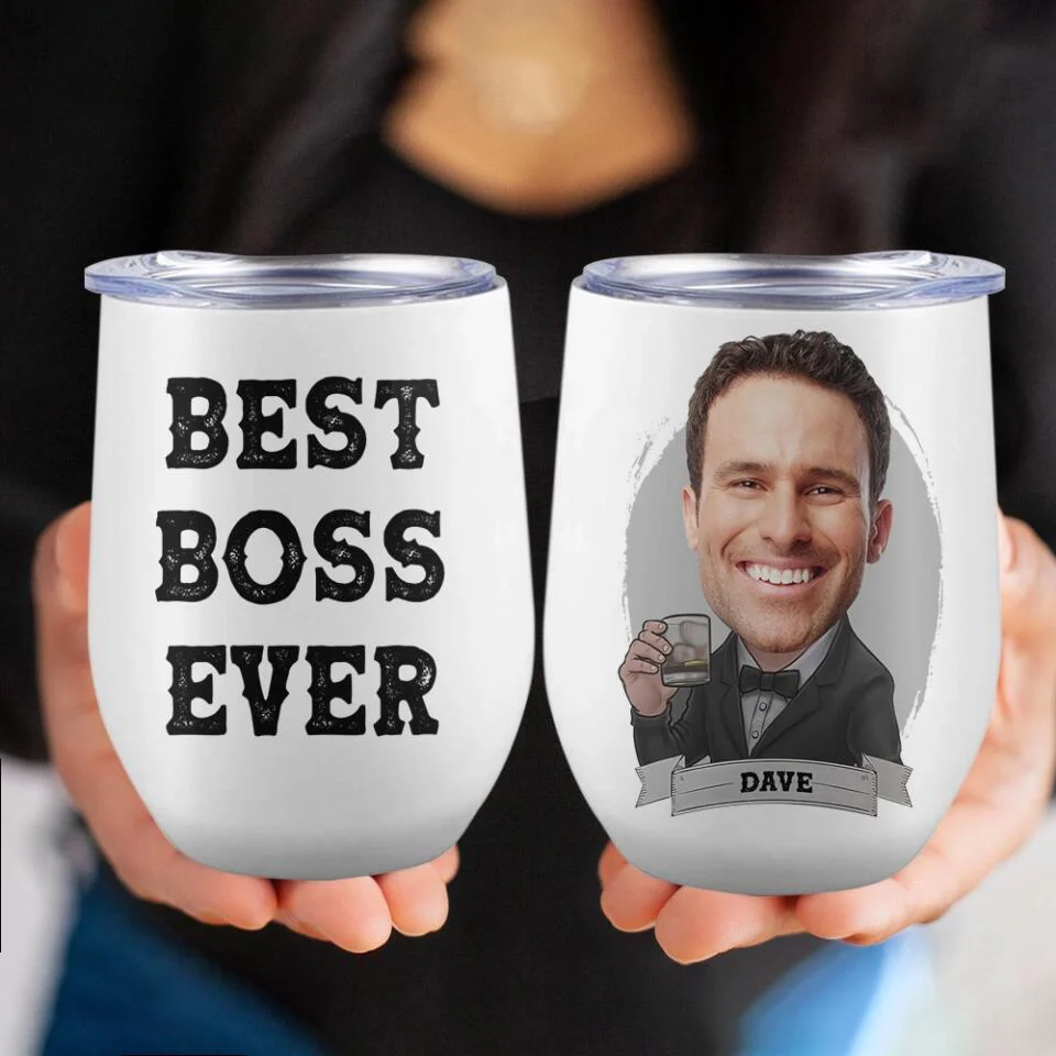 Best Boss Ever - Custom Face Remove Background - Personalized Tumbler - Gift for Your Boss On Birthday - Image 7