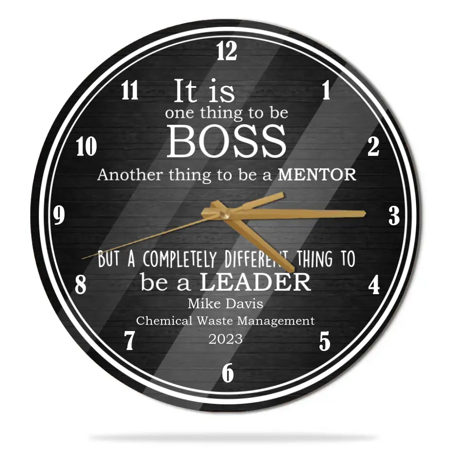 Best Boss Gifts - Personalized Wall Clock - Customised Gifts for Boss on Boss Day, Promotion Day, Birthday, Christmas - Image 3