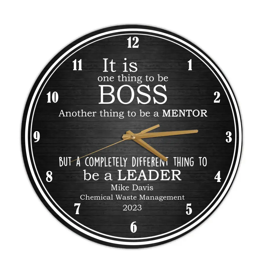 Best Boss Gifts - Personalized Wall Clock - Customised Gifts for Boss on Boss Day, Promotion Day, Birthday, Christmas - Image 4