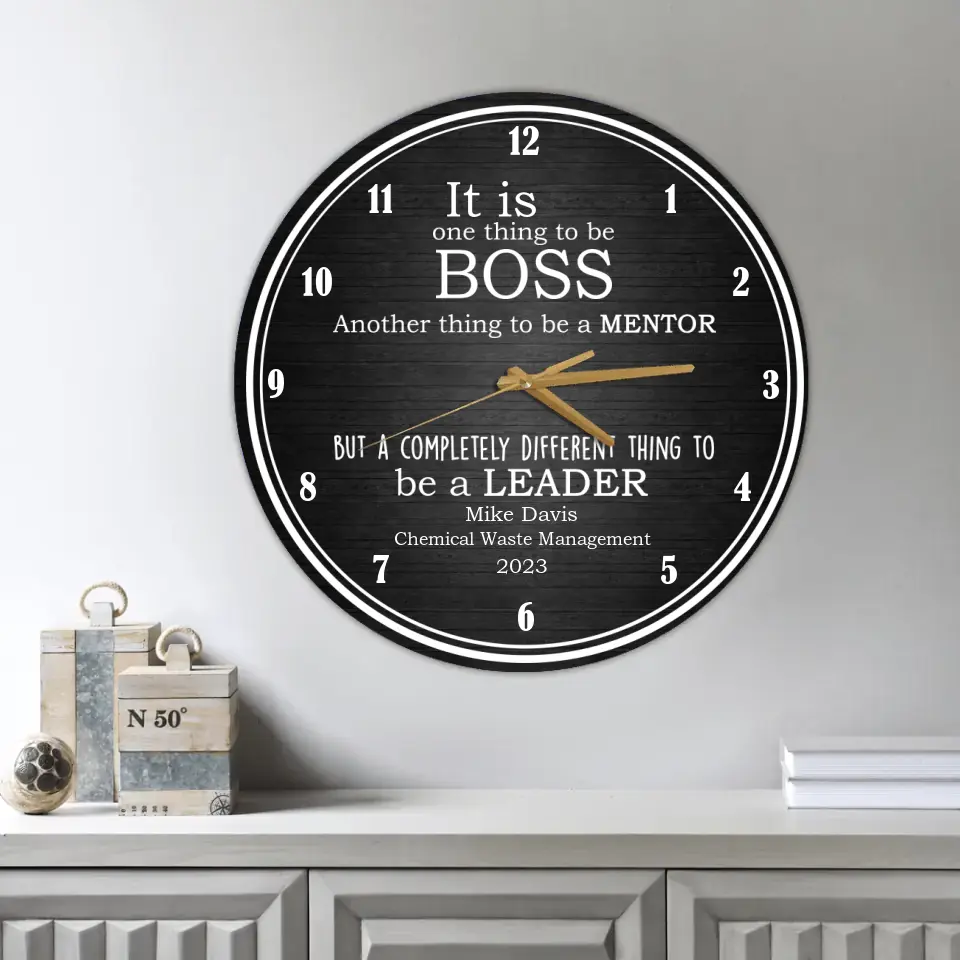 Best Boss Gifts - Personalized Wall Clock - Customised Gifts for Boss on Boss Day, Promotion Day, Birthday, Christmas - Image 5