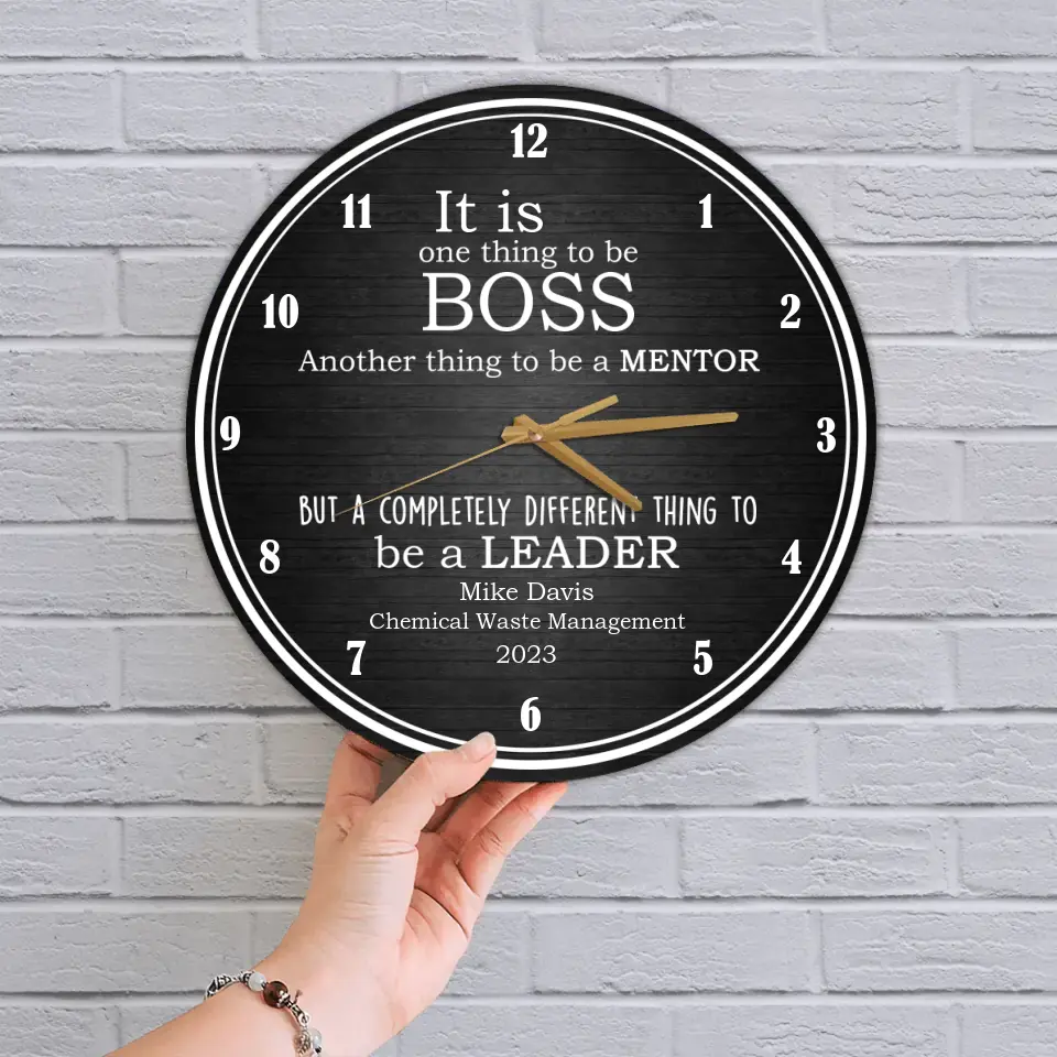 Best Boss Gifts - Personalized Wall Clock - Customised Gifts for Boss on Boss Day, Promotion Day, Birthday, Christmas - Image 6