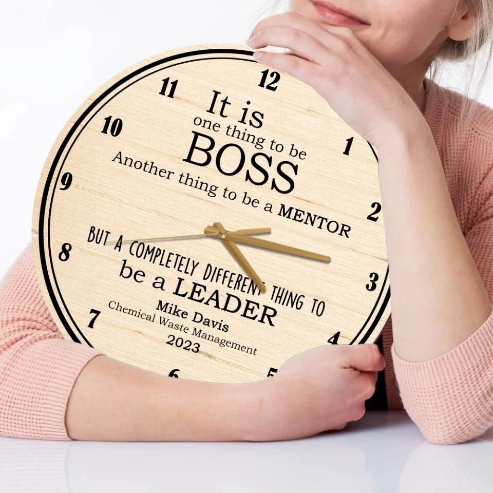 Best Boss Gifts - Personalized Wall Clock - Customised Gifts for Boss on Boss Day, Promotion Day, Birthday, Christmas - Image 8