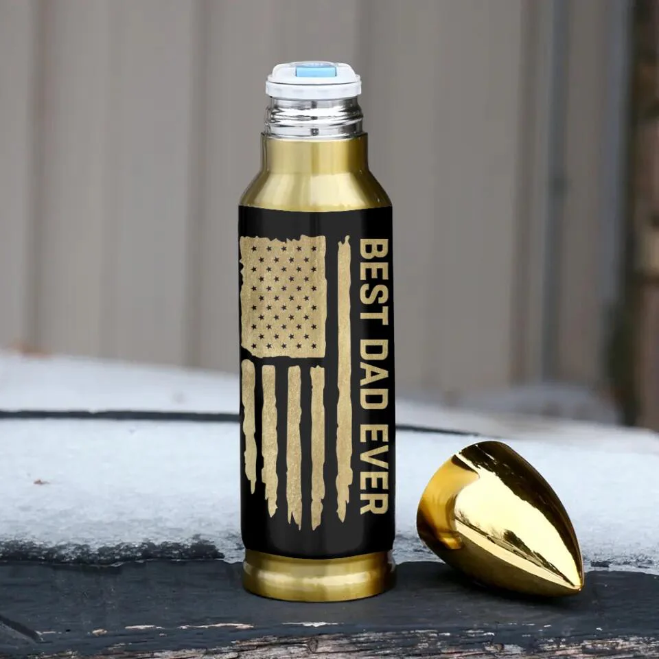 Best Dad Ever Camouflage Personalized 20oz Tumbler - Image 3