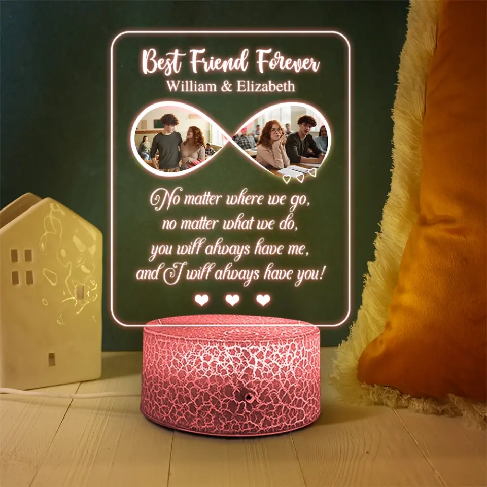 Best Friend Forever I Will Always Have You Personalized Led Light Gift For Best Friends - Image 4