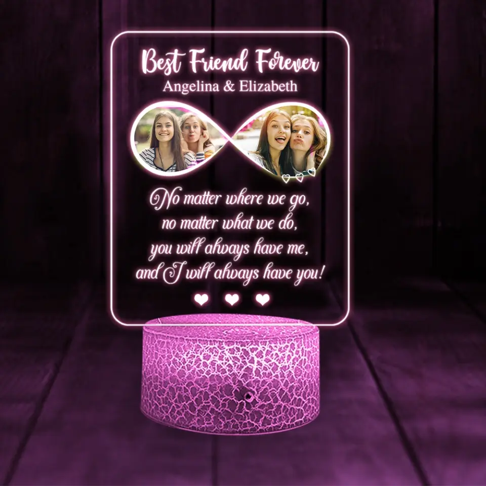 Best Friend Forever I Will Always Have You Personalized Led Light Gift For Best Friends - Image 6