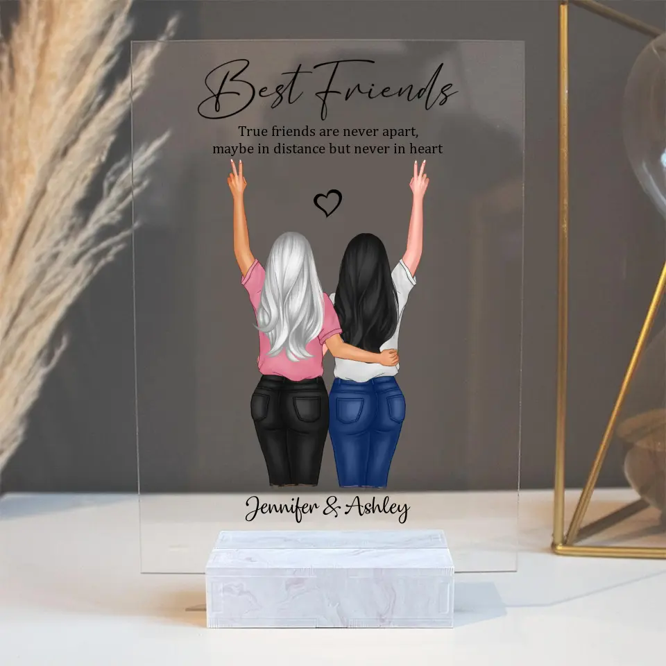 Unique Bestie Portrait in Acrylic Keepsake - Acrylic Plaque - Image 3