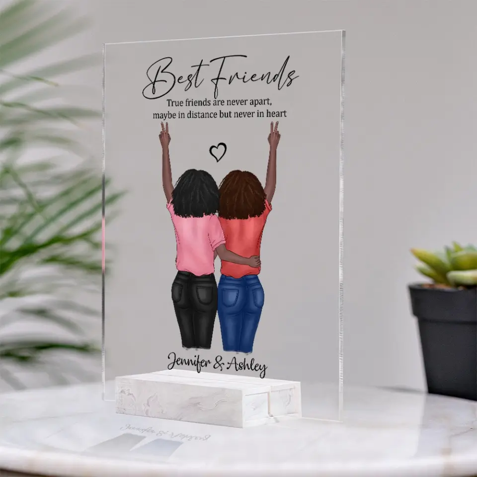 Unique Bestie Portrait in Acrylic Keepsake - Acrylic Plaque - Image 5