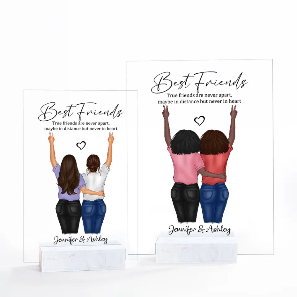 Unique Bestie Portrait in Acrylic Keepsake - Acrylic Plaque - Image 8
