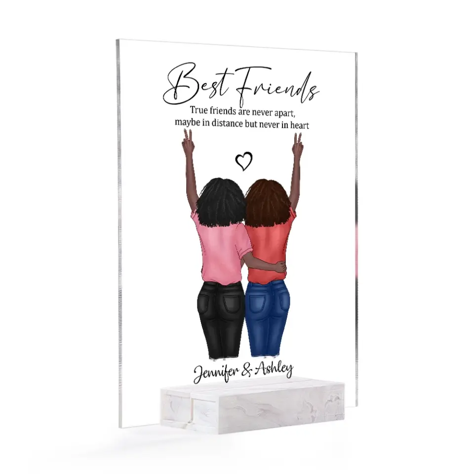 Unique Bestie Portrait in Acrylic Keepsake - Acrylic Plaque - Image 9