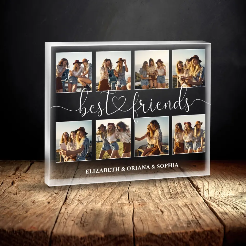 Best Friends Forever - Personalized Acrylic Plaque - Upload Photo & Custom Name - Image 3