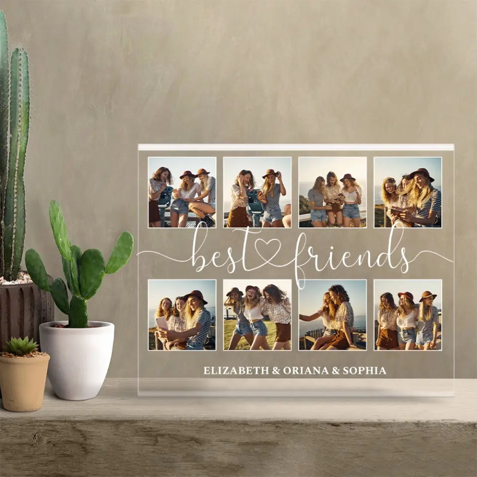 Best Friends Forever - Personalized Acrylic Plaque - Upload Photo & Custom Name - Image 4