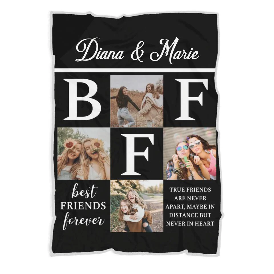 Best Friends Forever True Friends Are Never Apart - Personalized Upload Photo - Best Gift For Best Friends For Her/Him On Christmas Anniversary - 210IHNNPBL766 - Image 2