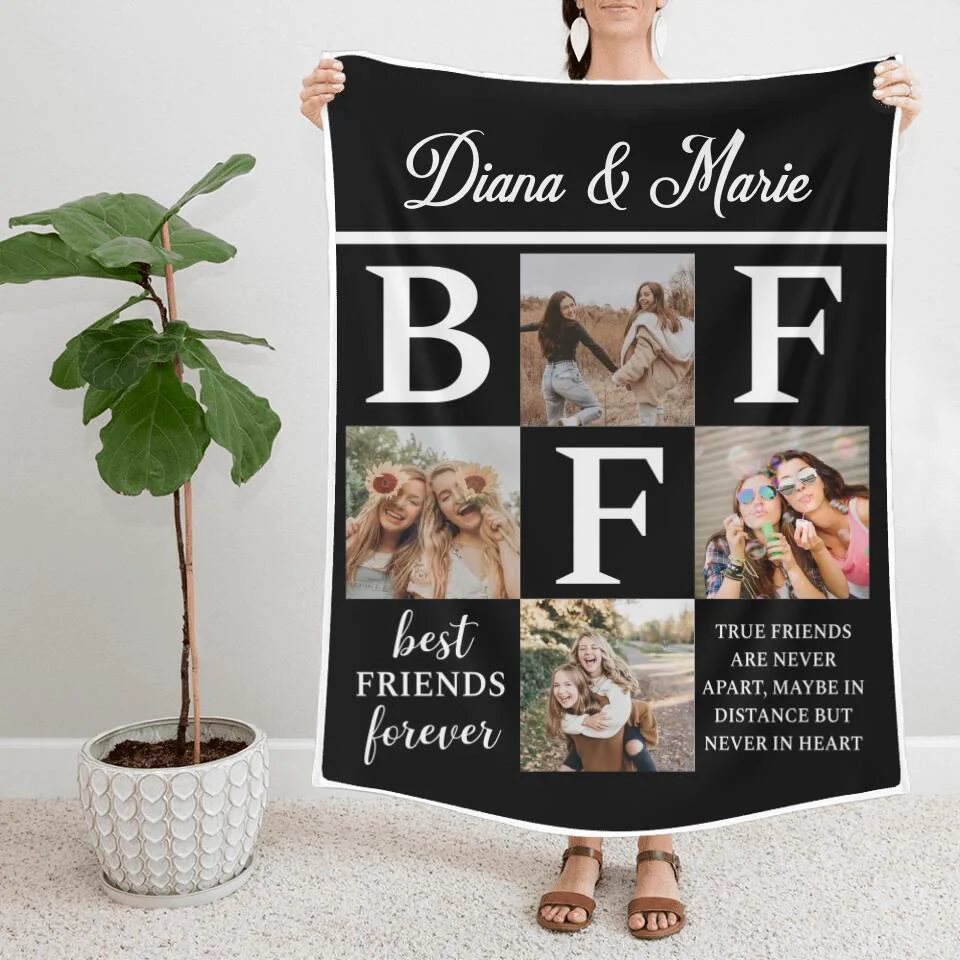 Best Friends Forever True Friends Are Never Apart - Personalized Upload Photo - Best Gift For Best Friends For Her/Him On Christmas Anniversary - 210IHNNPBL766 - Image 3