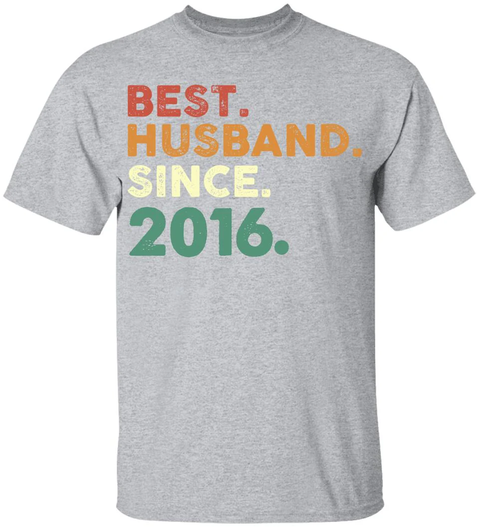 Best Husband Since - Personalized Anniversary Tshirt - Custom Years - Image 10