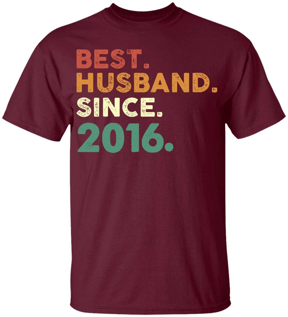Best Husband Since - Personalized Anniversary Tshirt - Custom Years - Image 6