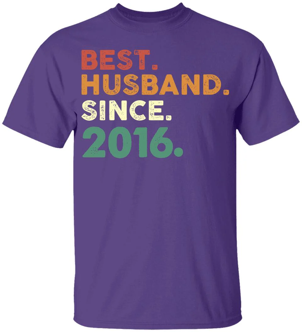 Best Husband Since - Personalized Anniversary Tshirt - Custom Years - Image 8