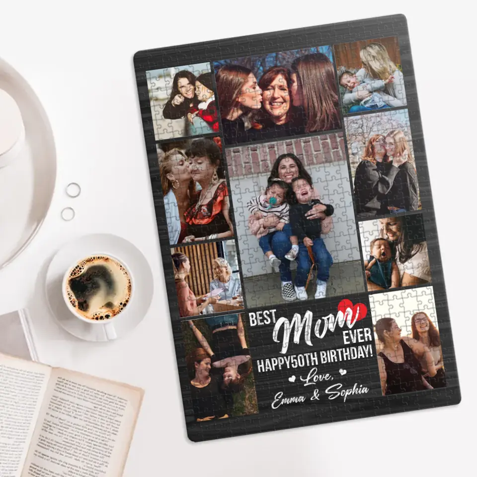 Best Mom Ever Happy Birthday - Rectangle Puzzle Custom Photos - Gift for Mom on Birthday - Image 3