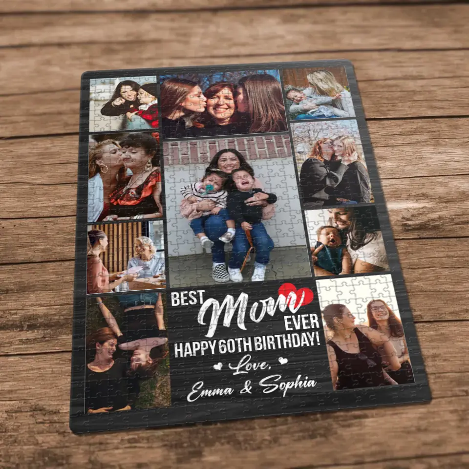 Best Mom Ever Happy Birthday - Rectangle Puzzle Custom Photos - Gift for Mom on Birthday - Image 4