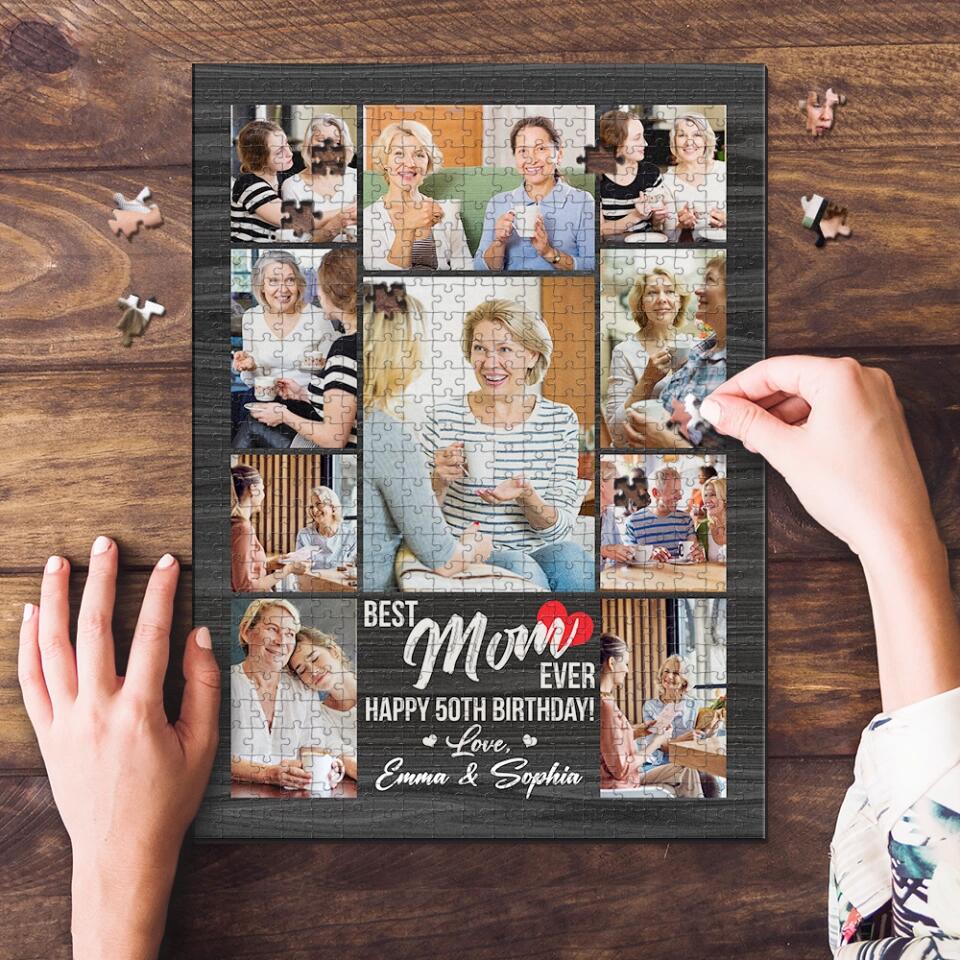 Best Mom Ever Happy Birthday - Rectangle Puzzle Custom Photos - Gift for Mom on Birthday - Image 6