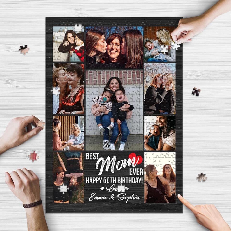 Best Mom Ever Happy Birthday - Rectangle Puzzle Custom Photos - Gift for Mom on Birthday - Image 7
