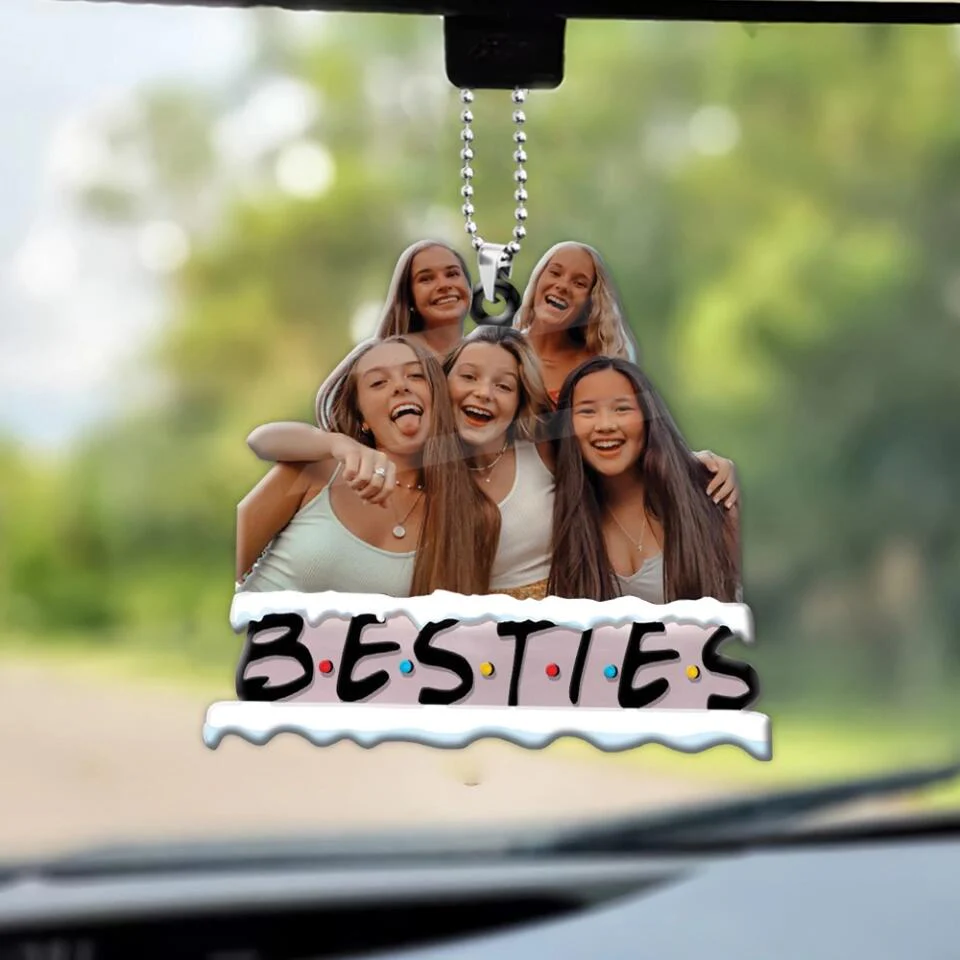 Bestie Custom Photo Background Removal - Personalized Car Ornament - Image 3