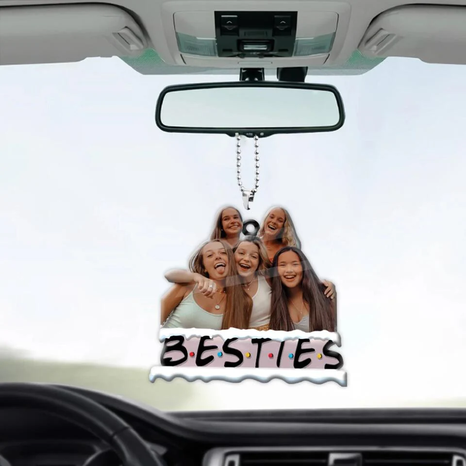Bestie Custom Photo Background Removal - Personalized Car Ornament - Image 4