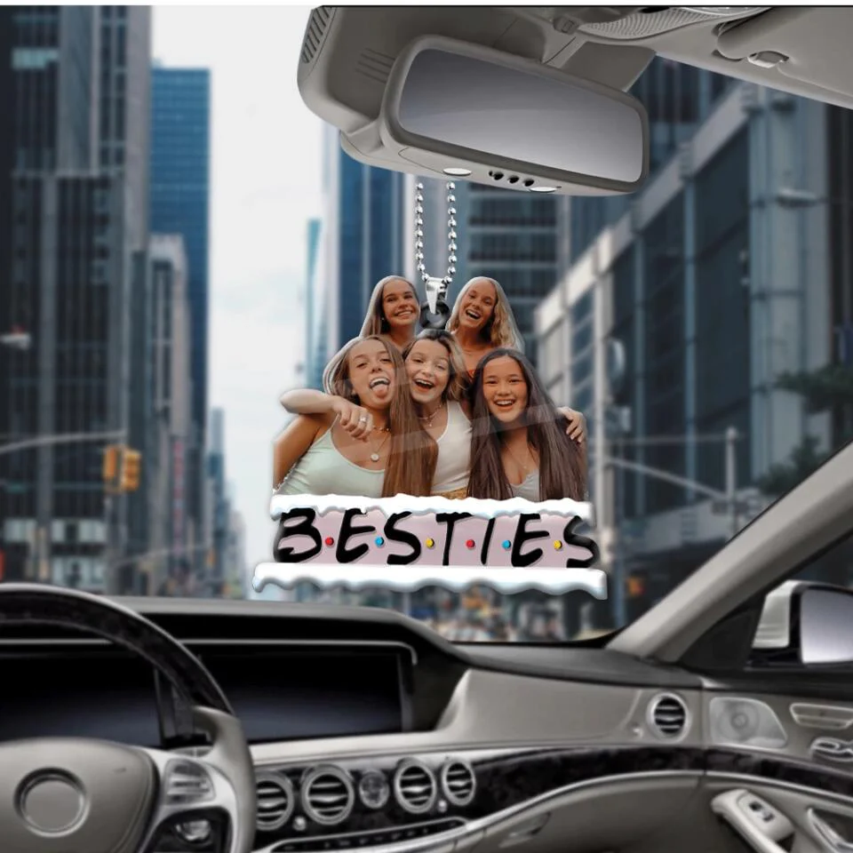 Bestie Custom Photo Background Removal - Personalized Car Ornament - Image 5
