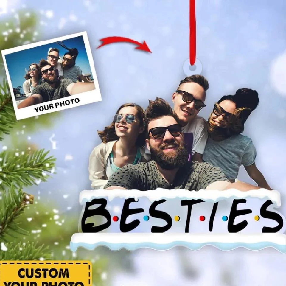 Bestie Custom Photo Background Removal - Personalized Car Ornament - Image 7