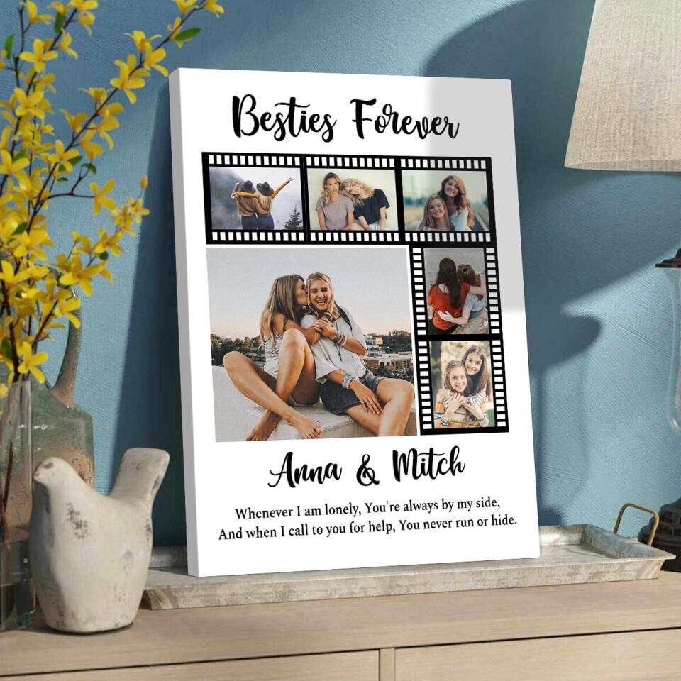 Besties Forever Custom Canvas Poster Anniversary Gift For Friends - Image 3