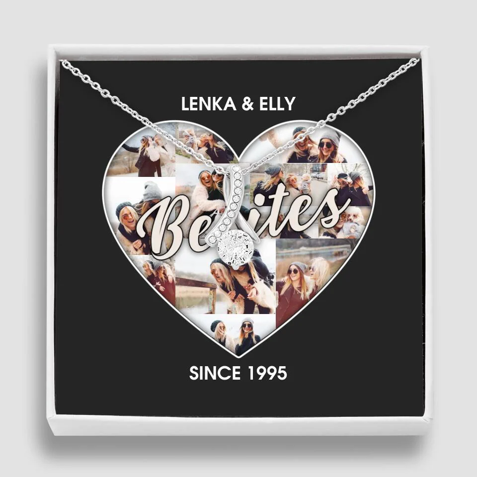 Besties Picture Collage Custom Necklace Friendship Anniversary Gift - Image 33
