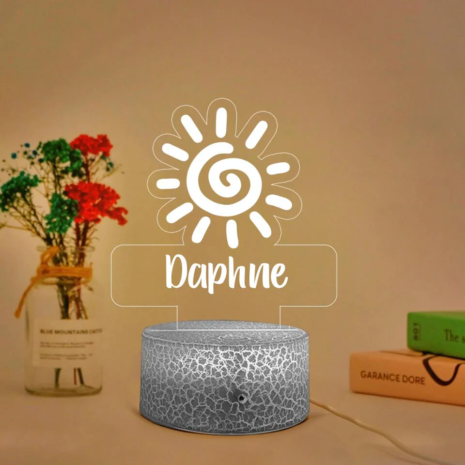 Birthday Gift Idea for Daughter - Personalized Shape 3D Led Light - Image 2