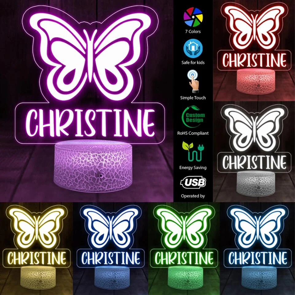 Birthday Gift Idea for Daughter - Personalized Shape 3D Led Light - Image 6