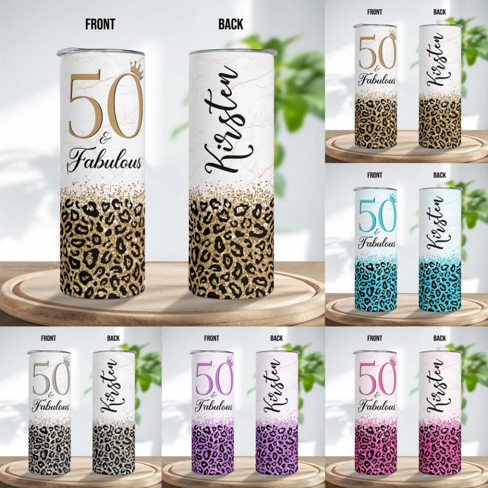 Birthday Gifts for Women Fabulous Personalized Skinny Tumbler - Image 10