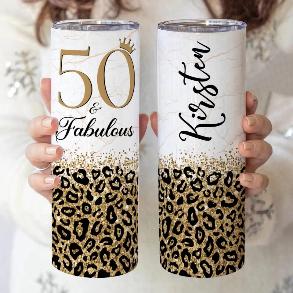 Birthday Gifts for Women Fabulous Personalized Skinny Tumbler - Image 12