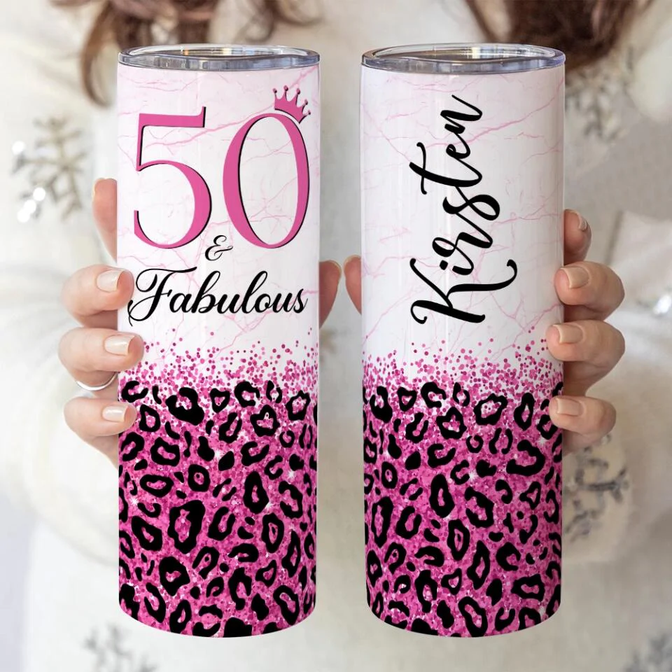 Birthday Gifts for Women Fabulous Personalized Skinny Tumbler - Image 16