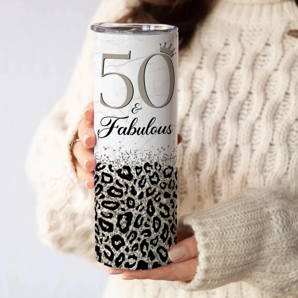 Birthday Gifts for Women Fabulous Personalized Skinny Tumbler - Image 17