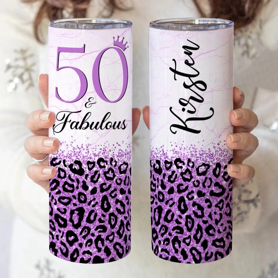 Birthday Gifts for Women Fabulous Personalized Skinny Tumbler - Image 18
