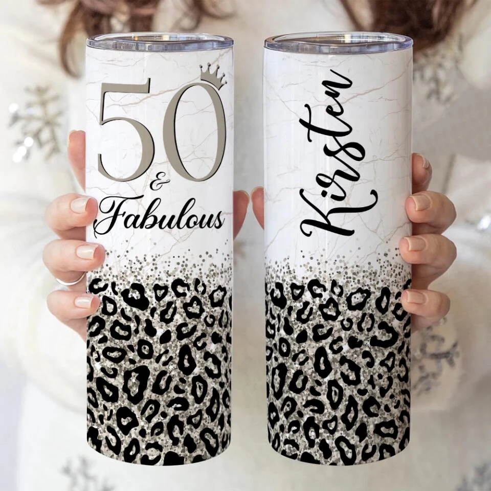 Birthday Gifts for Women Fabulous Personalized Skinny Tumbler - Image 19