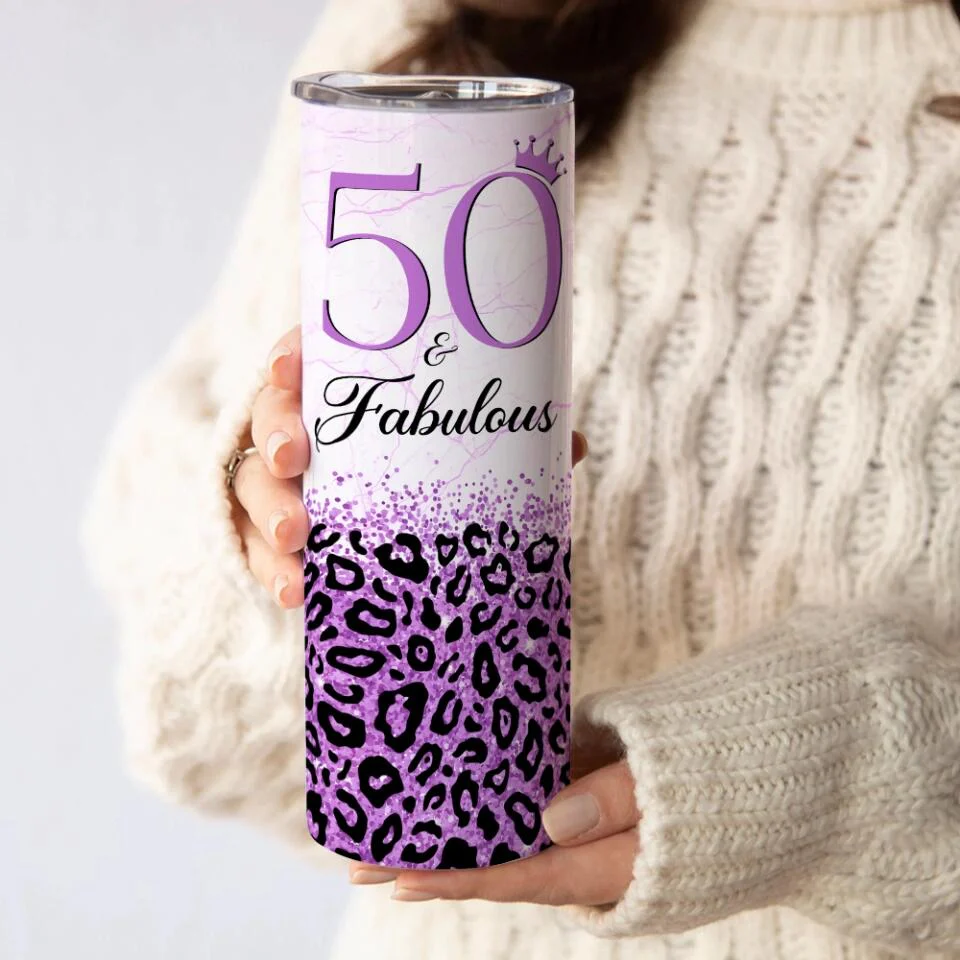 Birthday Gifts for Women Fabulous Personalized Skinny Tumbler - Image 5