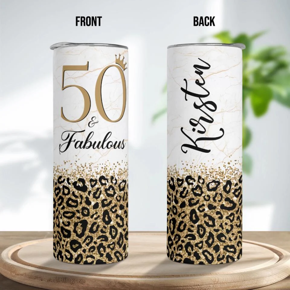 Birthday Gifts for Women Fabulous Personalized Skinny Tumbler - Image 9
