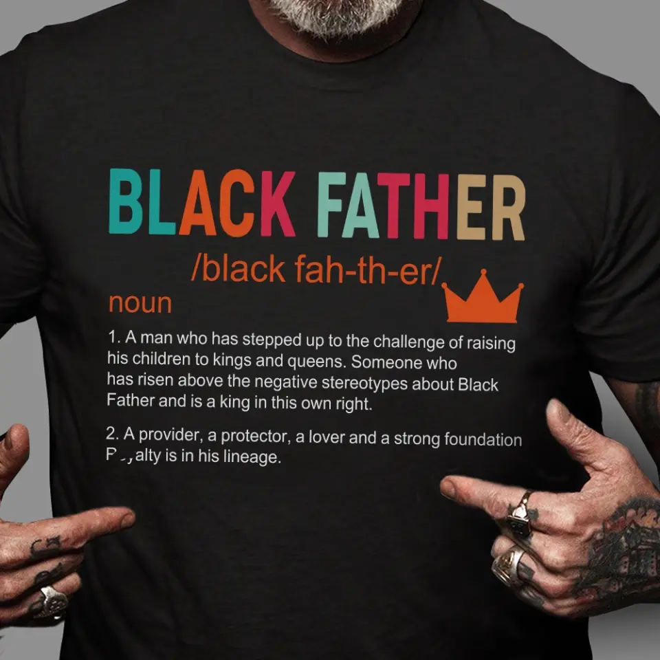 Black Father Description - G500 Front Side Tshirt - Gift For Father's Day | 306IHPNPTS733 - Image 3