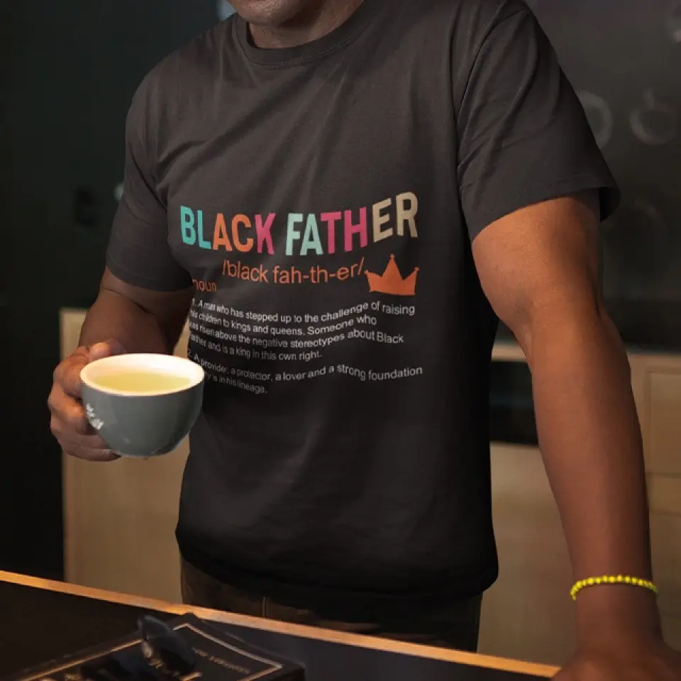 Black Father Description - G500 Front Side Tshirt - Gift For Father's Day | 306IHPNPTS733 - Image 5